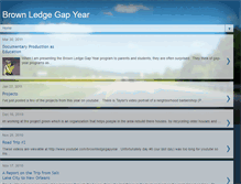 Tablet Screenshot of brownledgegapyear.blogspot.com