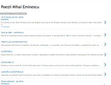 Tablet Screenshot of poezii-mihai-eminescu.blogspot.com