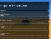 Tablet Screenshot of elespaciodelapedagogiasocial.blogspot.com