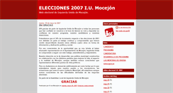 Desktop Screenshot of elecciones2007iumocejon.blogspot.com