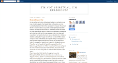 Desktop Screenshot of imnotspiritualimreligious.blogspot.com