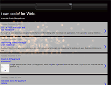 Tablet Screenshot of icancode-4-web.blogspot.com