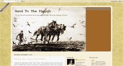 Desktop Screenshot of handtotheplough.blogspot.com