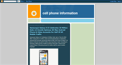 Desktop Screenshot of cellphoneinformation.blogspot.com