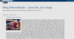 Desktop Screenshot of filosofando8090ehoje.blogspot.com