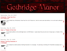 Tablet Screenshot of gothridgemanor.blogspot.com