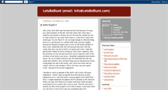 Desktop Screenshot of lets-be-blunt.blogspot.com