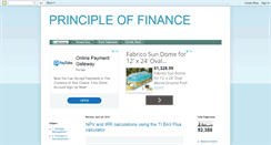 Desktop Screenshot of principle-of-finance.blogspot.com