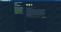 Desktop Screenshot of lovelettersfromstrangers.blogspot.com