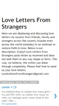 Mobile Screenshot of lovelettersfromstrangers.blogspot.com