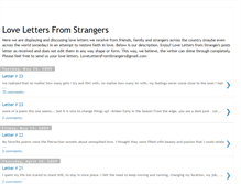 Tablet Screenshot of lovelettersfromstrangers.blogspot.com