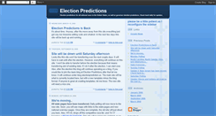 Desktop Screenshot of electionpredictions.blogspot.com