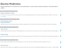 Tablet Screenshot of electionpredictions.blogspot.com
