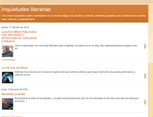 Tablet Screenshot of inquietudesliterarias.blogspot.com