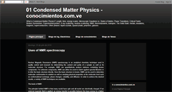 Desktop Screenshot of conocimientoscondensedmatter.blogspot.com