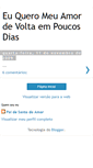 Mobile Screenshot of euqueromeuamordevoltaempoucosdias.blogspot.com
