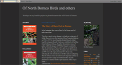 Desktop Screenshot of borneobirds.blogspot.com