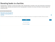 Tablet Screenshot of donating-books-to-charities.blogspot.com