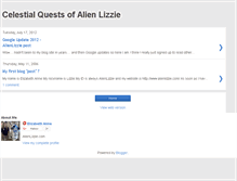 Tablet Screenshot of alienlizzie.blogspot.com