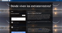 Desktop Screenshot of dondevivenlosextraterrestres.blogspot.com