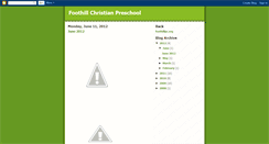 Desktop Screenshot of foothillchristianpreschool.blogspot.com