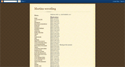 Desktop Screenshot of martinswrestling.blogspot.com