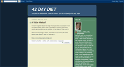 Desktop Screenshot of 42daydiet.blogspot.com