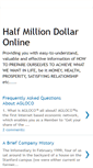 Mobile Screenshot of halfmilliondollar.blogspot.com