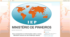 Desktop Screenshot of ministeriodepinheiros.blogspot.com