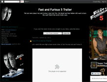 Tablet Screenshot of fast-and-furious-5-movie-trailer.blogspot.com