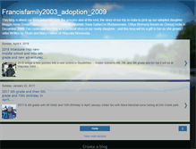 Tablet Screenshot of francisfamily2003-adoption-2009.blogspot.com