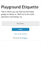 Mobile Screenshot of playgroundetiquette.blogspot.com