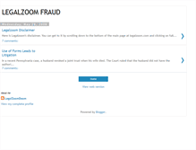 Tablet Screenshot of legalzoomfraud.blogspot.com