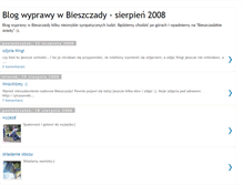 Tablet Screenshot of bieszczadzkie.blogspot.com