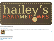 Tablet Screenshot of haileyshandmedowns.blogspot.com