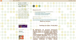 Desktop Screenshot of comunidadeportuguesachile.blogspot.com