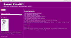 Desktop Screenshot of kesaksiankristen2009.blogspot.com