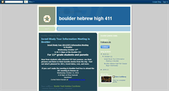 Desktop Screenshot of hebrewhighboulder.blogspot.com