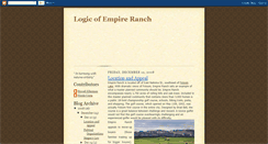 Desktop Screenshot of logicofempireranch.blogspot.com