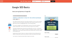 Desktop Screenshot of googleseobasics.blogspot.com