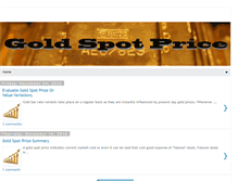 Tablet Screenshot of goldspotprice.blogspot.com