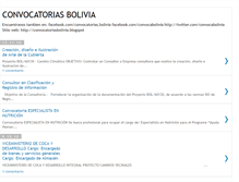 Tablet Screenshot of convocatoriasbolivia.blogspot.com