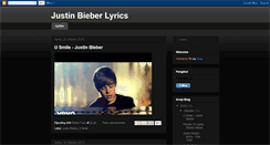 Desktop Screenshot of justindrewbiebersonglyrics.blogspot.com