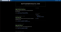 Desktop Screenshot of mattssportsfacts.blogspot.com