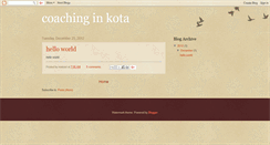 Desktop Screenshot of coaching-in-kota.blogspot.com