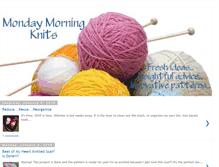 Tablet Screenshot of mondaymorningknits.blogspot.com