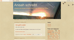 Desktop Screenshot of anisah-schreibt.blogspot.com