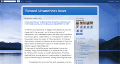 Desktop Screenshot of blessedalexandrinasnews.blogspot.com