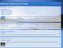 Tablet Screenshot of blessedalexandrinasnews.blogspot.com