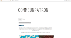 Desktop Screenshot of commeunpatron.blogspot.com